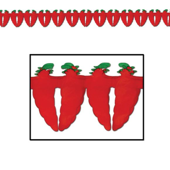 Beistle Chili Pepper Garland - Party Supply Decoration for Fiesta / Cinco de Mayo