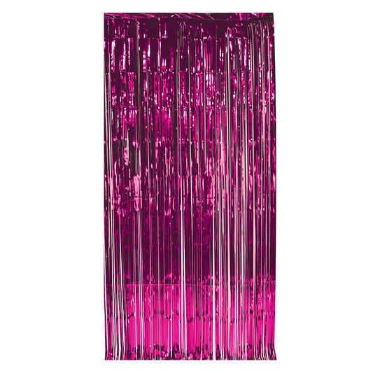 Beistle Cerise 1-Ply Gleam N Curtain - Party Supply Decoration for General Occasion