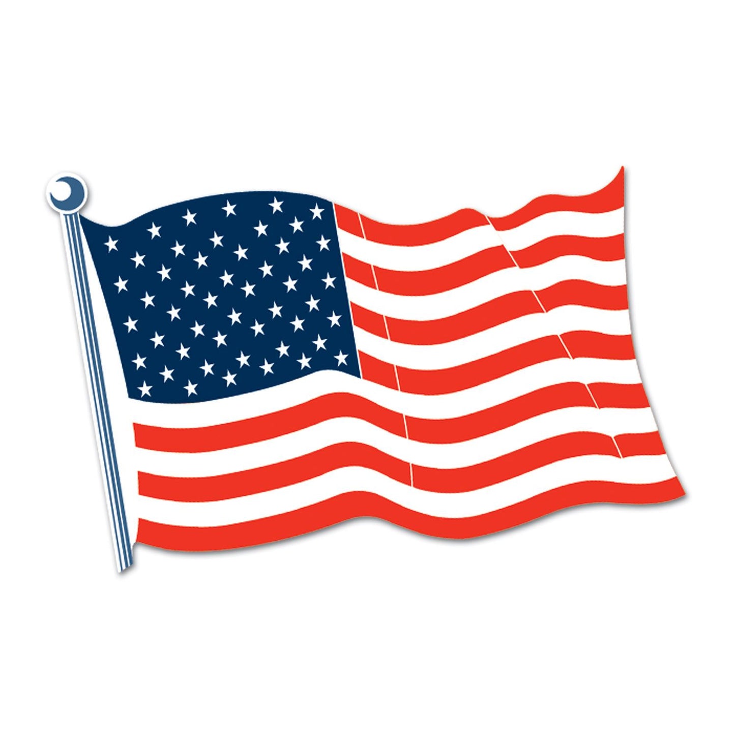 Beistle USA American Flag Cutout 18 in   Party Supply Decoration : Patriotic