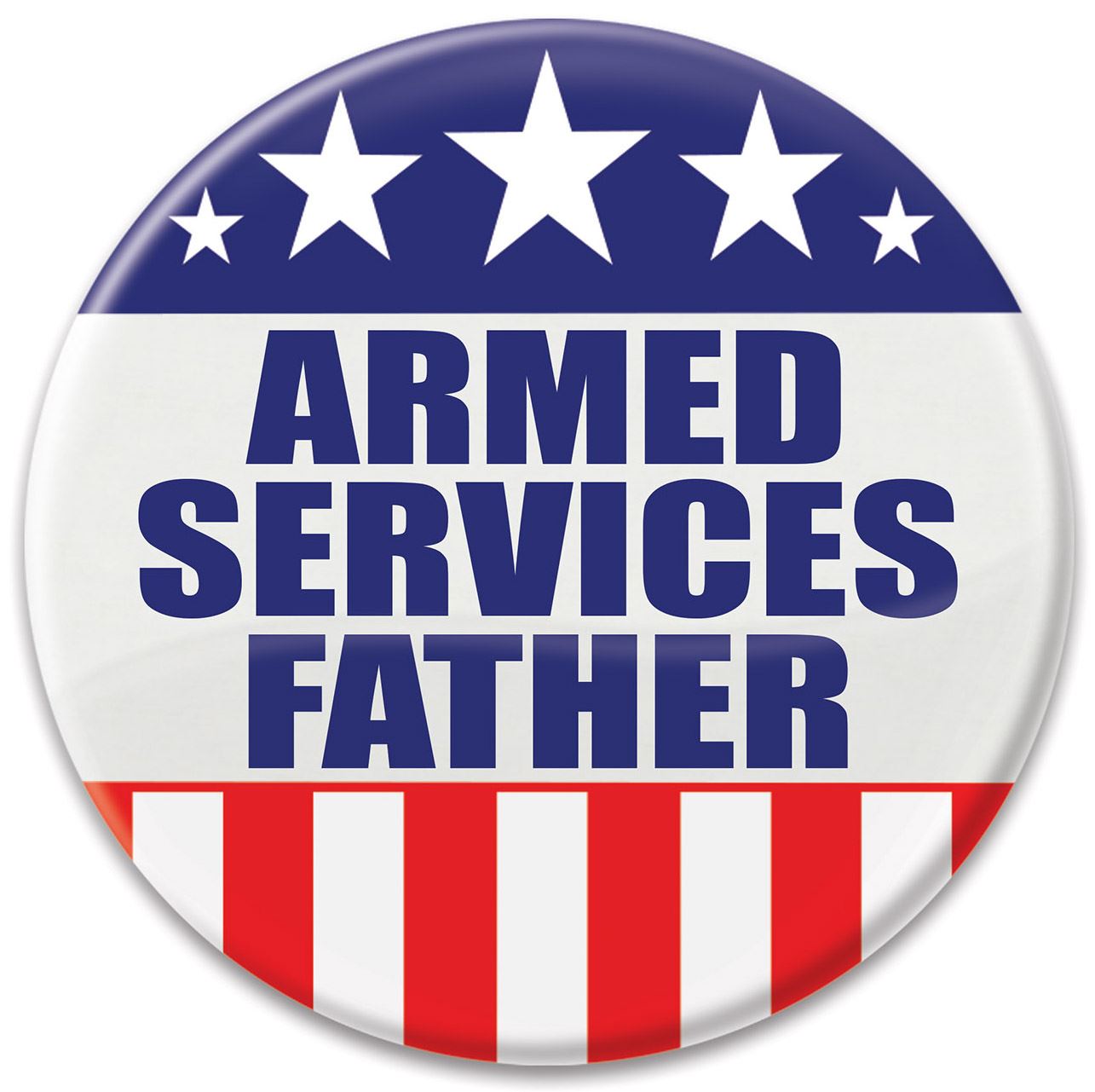 Beistle Armed Services Father Button - Party Supply Decoration for Patriotic