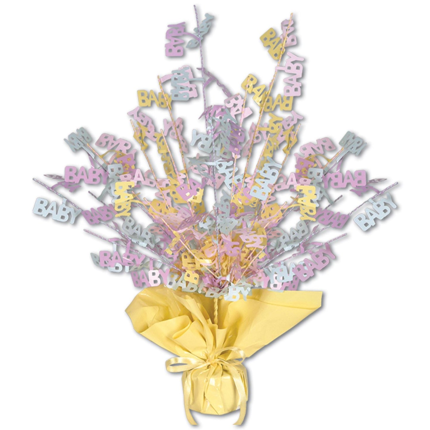 Beistle Baby Shower Gleam 'N Burst Centerpiece 15 in  (1/Pkg) Party Supply Decoration : Baby Shower