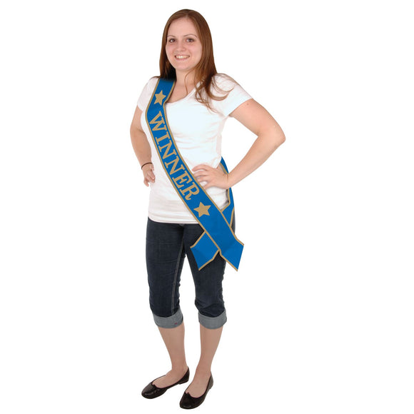 Beistle Winner Satin Sash - Party Supply Decoration for Sports