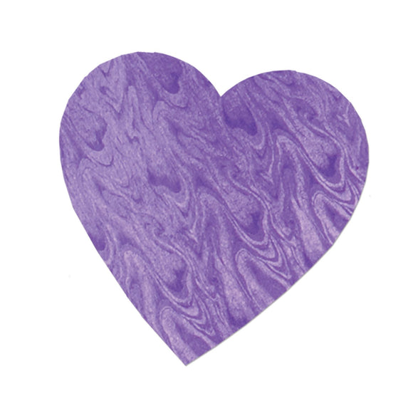 Beistle Purple Embossed Foil Heart Cutout (4 inch) 4 in   Party Supply Decoration : Valentines