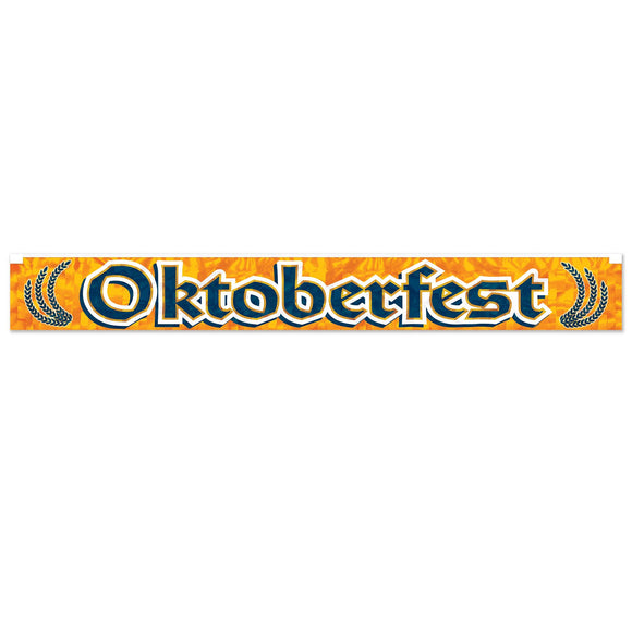 Beistle Metallic Oktoberfest Fringe Banner 70.5 in  x 5' (1/Pkg) Party Supply Decoration : Oktoberfest