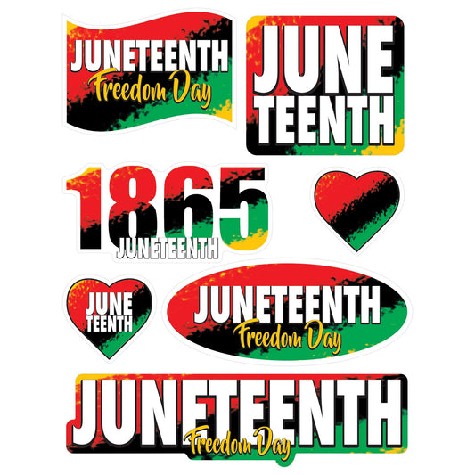 Beistle Juneteenth Peel 'N Place - Party Supply Decoration for Juneteenth