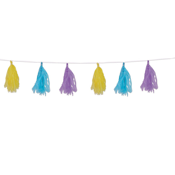 Beistle Tissue Tassel Garland - Party Supply Decoration for Easter