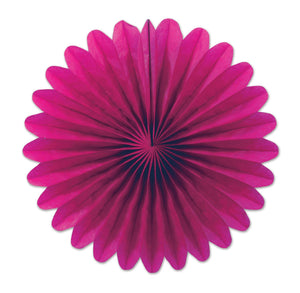 Beistle Cerise Mini Tissue Fans (6 Per Package) - Party Supply Decoration for General Occasion