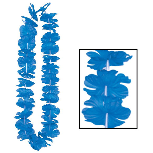 Beistle Blue Silk N Petals Party Lei (1/pkg) - Party Supply Decoration for Luau