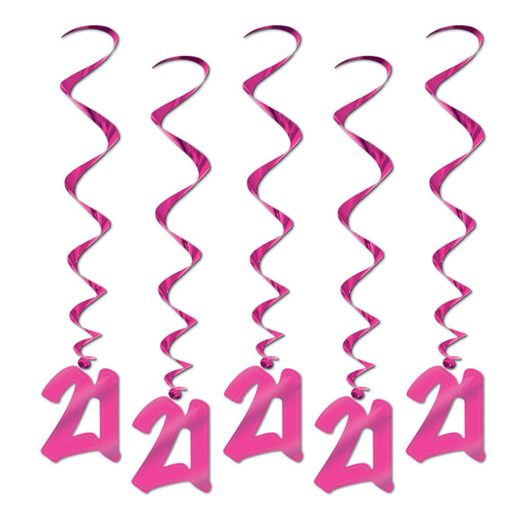 Beistle 21st Whirls - Party Supply Decoration for 21st Birthday