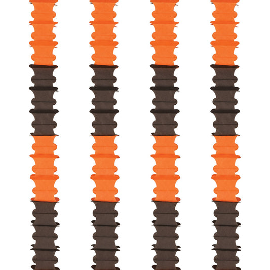 Beistle Ceiling Drops - Orange and Black - Party Supply Decoration for Halloween