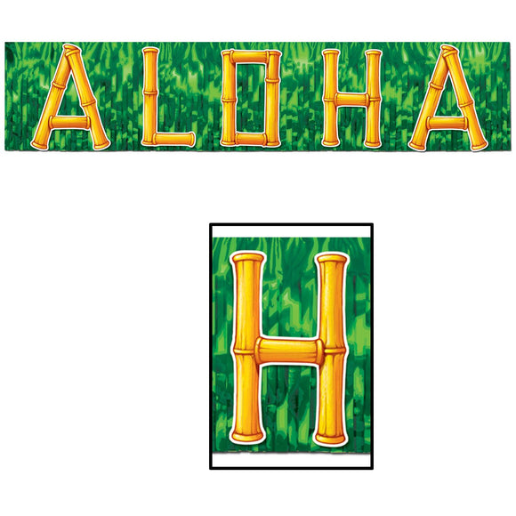 Beistle Aloha Banner 10 in  x 4' (1/Pkg) Party Supply Decoration : Luau