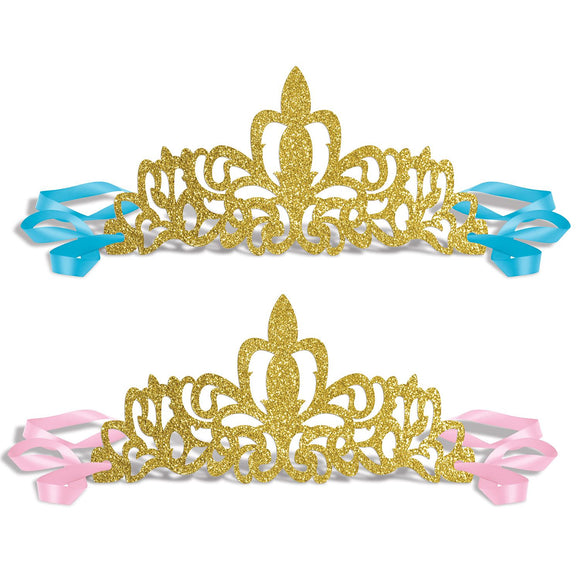 Beistle Princess Glittered Tiaras - Party Supply Decoration for Princess