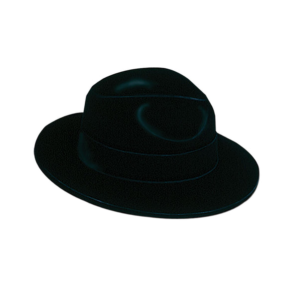 Beistle Black Velour Fedora - Party Supply Decoration for 20's