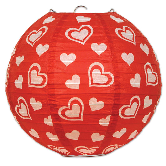 Beistle Heart Paper Lanterns - Party Supply Decoration for Valentines