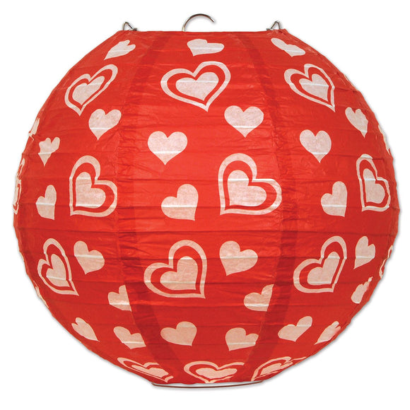 Beistle Heart Paper Lanterns - Party Supply Decoration for Valentines