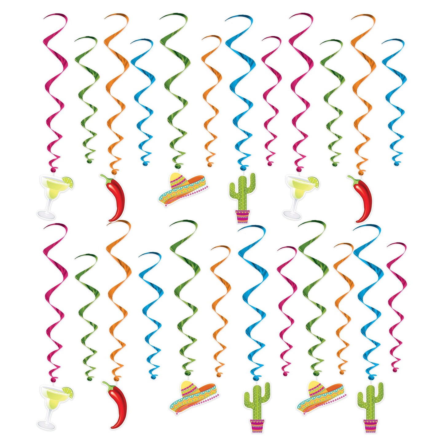 Beistle Fiesta Whirls - Party Supply Decoration for Fiesta / Cinco de Mayo