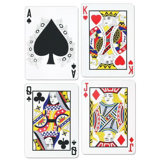 Beistle Large Playing Card Cutouts - 18 inches tall (4/pkg)   Party Supply Decoration : Casino