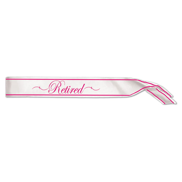 Beistle Retired Satin Sash - Party Supply Decoration for Retirement