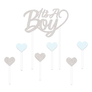 Beistle It's A Boy Cake Topper - Party Supply Decoration for Baby Shower