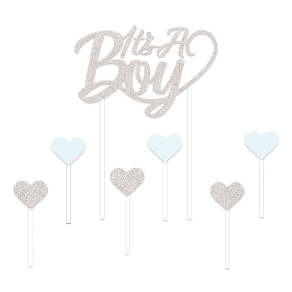 Beistle It's A Boy Cake Topper - Party Supply Decoration for Baby Shower