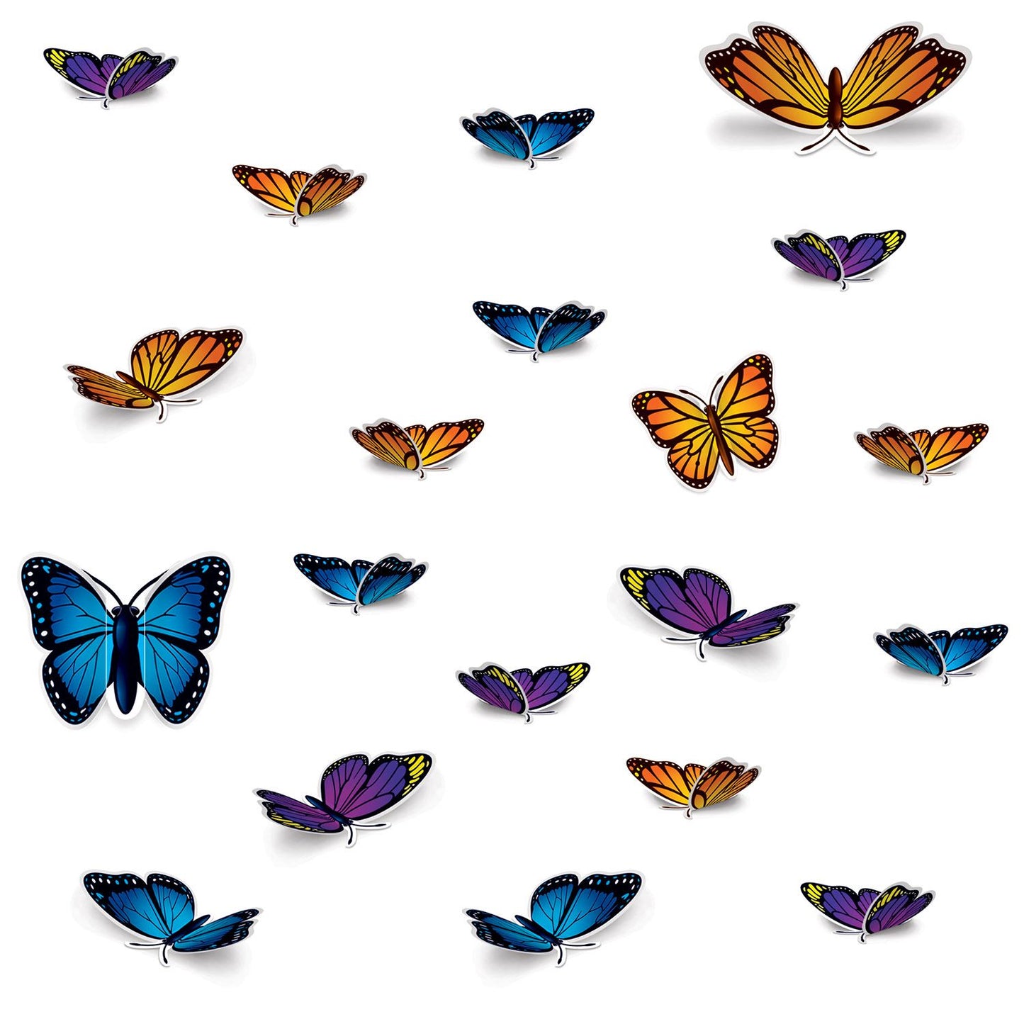 Beistle Butterfly Cutouts Asstd (20/Pkg) Party Supply Decoration : Spring/Summer