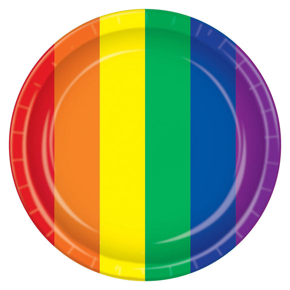 Beistle Rainbow Plates - Party Supply Decoration for Rainbow