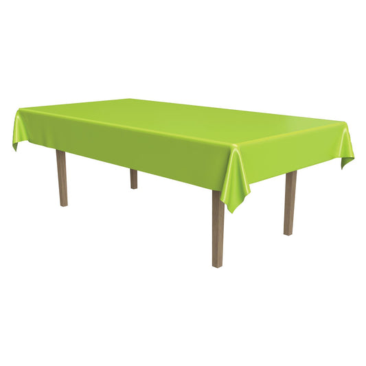 Plastic Rectangular Tablecover - Lime Green