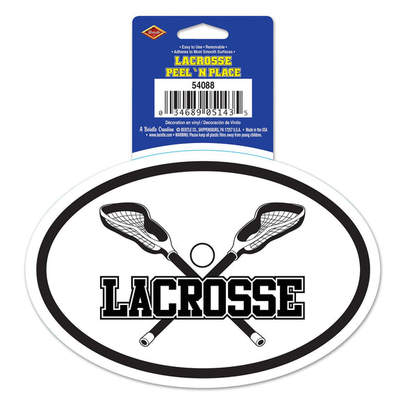 Beistle Lacrosse Peel 'N Place (1/pkg) - Party Supply Decoration for Sports