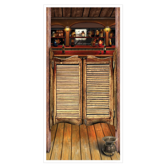 Beistle Saloon Indoor and Outdoor Door Cover - Party Supply Decoration for Western