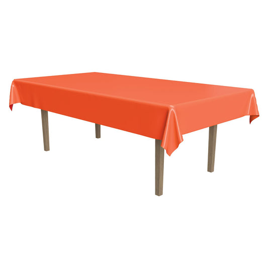 Plastic Rectangular Tablecover - Orange