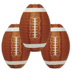 Beistle Football Paper Lanterns - Party Supply Decoration for Football