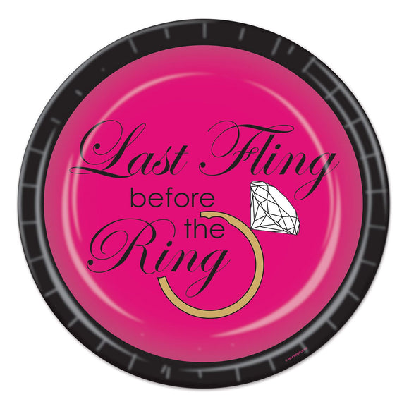 Beistle Last Fling Plates - Party Supply Decoration for Bachelorette