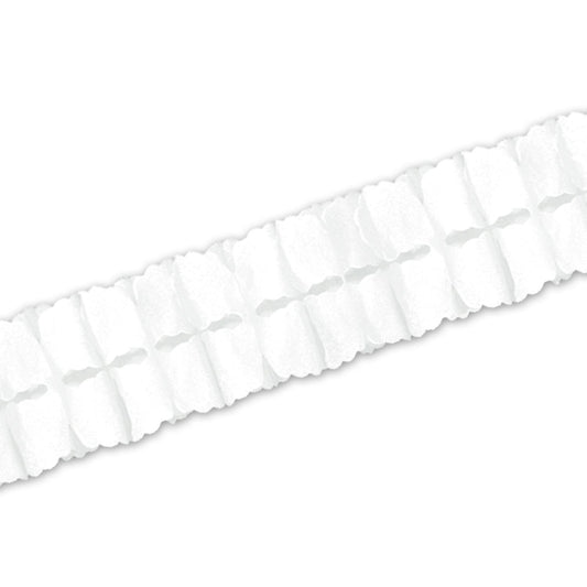 Beistle White Leaf Garland - Party Supply Decoration for General Occasion