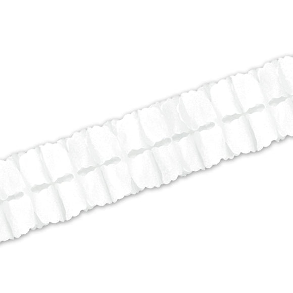 Beistle White Leaf Garland - Party Supply Decoration for General Occasion