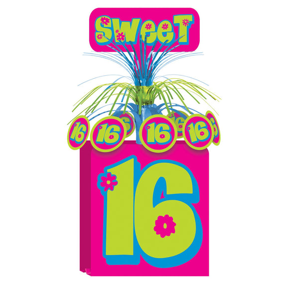 Beistle Sweet 16 Centerpiece 15 in  (1/Pkg) Party Supply Decoration : Sweet 16