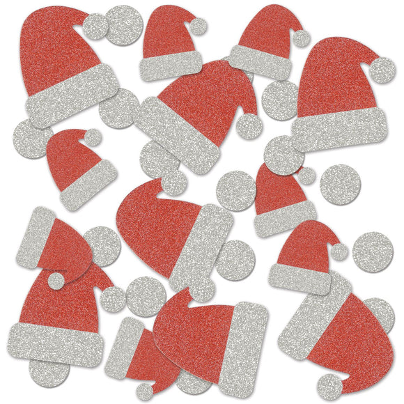 Beistle Santa Hat Deluxe Sparkle Confetti  (0.5 Oz/Pkg) Party Supply Decoration : Christmas/Winter