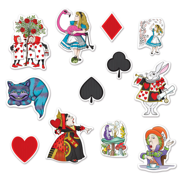Beistle Alice In Wonderland Cutouts   (12/Pkg) Party Supply Decoration : Alice In Wonderland