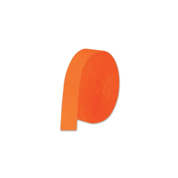 Beistle Orange Flame Retardant Crepe Streamer 85' (1/Pkg) Party Supply Decoration : General Occasion