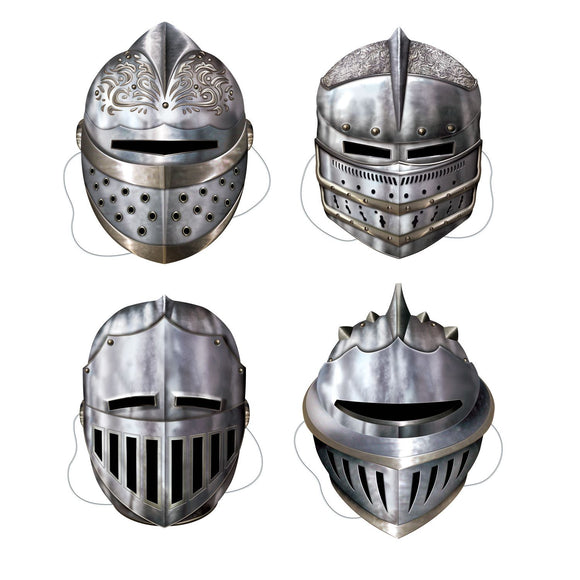 Beistle Knight Masks (4/pkg) - Party Supply Decoration for Medieval