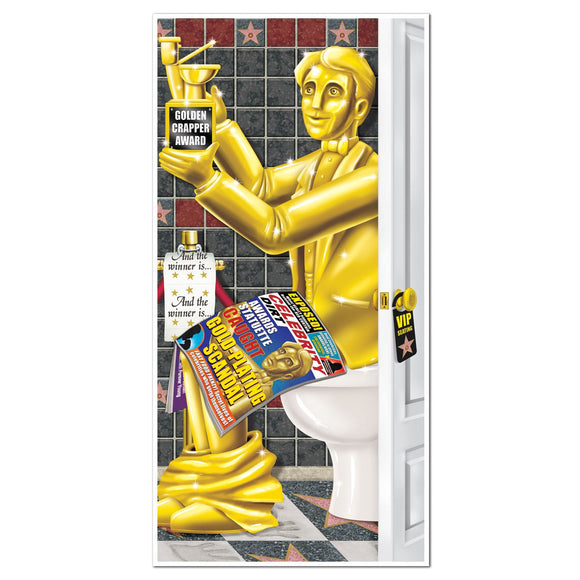 Beistle Awards Night Restroom Door Cover - Party Supply Decoration for Awards Night