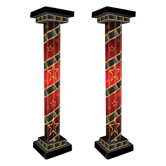 Beistle Red Carpet 3-D Tall Column Props - Party Supply Decoration for Prom