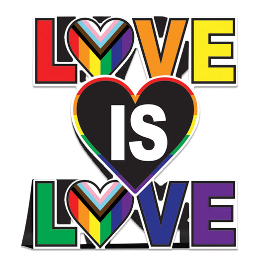 Beistle 3-D Love Is Love Centerpiece  (1/Pkg) Party Supply Decoration : Rainbow