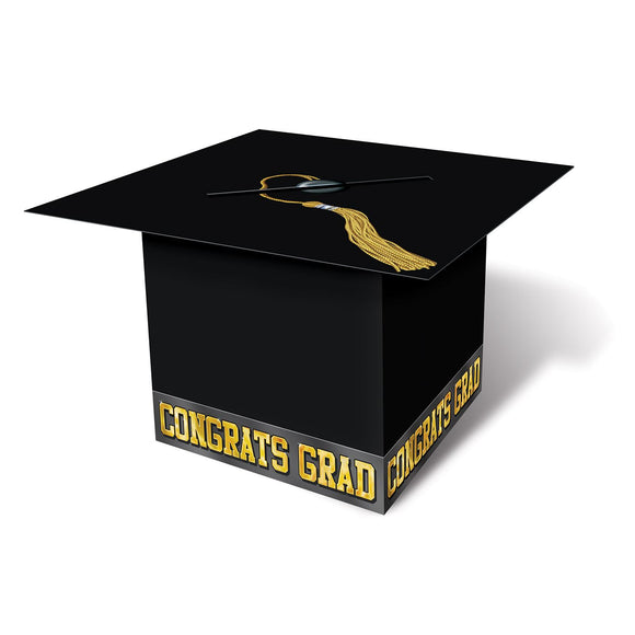 Beistle Black Graduation Cap Card Box - Party Supply Decoration for Graduation