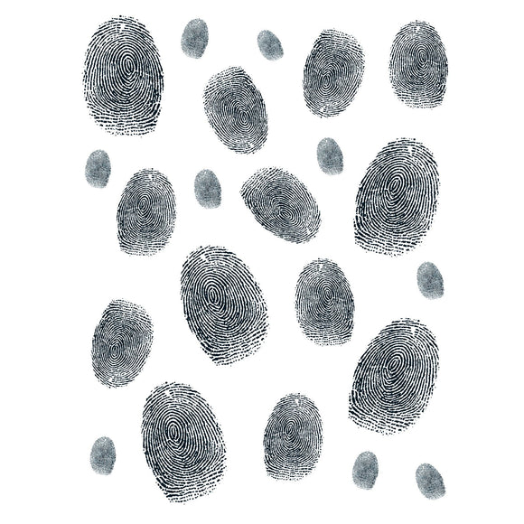 Beistle Fingerprints Peel 'N Place - Party Supply Decoration for Crime Scene