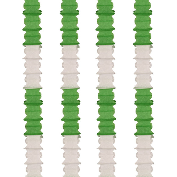 Beistle Ceiling Drops - Green and White - Party Supply Decoration for St. Patricks