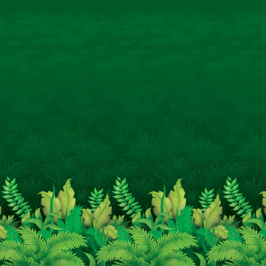 Beistle Jungle Foliage Backdrop 4' x 30' (1/Pkg) Party Supply Decoration : Jungle