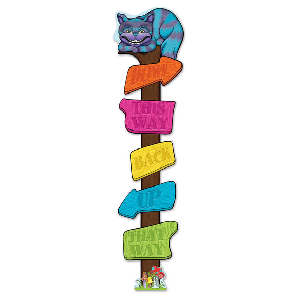 Beistle Directional Post Cutout 5' 6 in  (1/Pkg) Party Supply Decoration : Alice In Wonderland