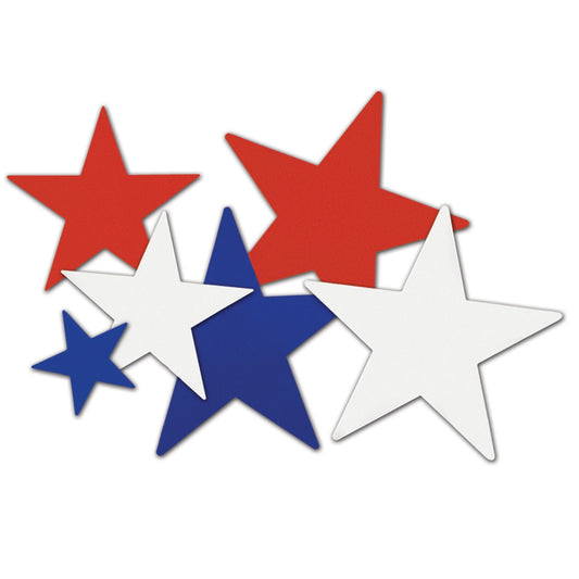 Beistle Patriotic Star Cutouts (9/pkg) Asstd (9/Pkg) Party Supply Decoration : Patriotic