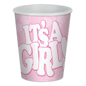 Beistle It's A Girl! Beverage Cups - Party Supply Decoration for Baby Shower