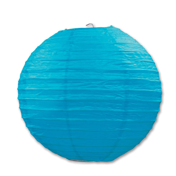 Beistle Turquoise Paper Lanterns (3 Paper Lanterns Per Package) - Party Supply Decoration for General Occasion